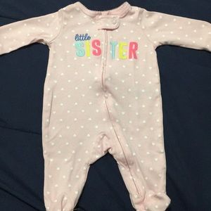 New born little sister pajama